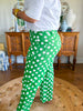 Prep Rally Dot Pants in Kelly Green