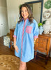 The Harbor Stripe Shirt Dress in Chambray
