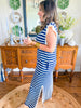 The Riviera Stripe Midi Dress
