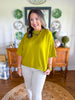 The Camille Knit Top in Light Olive