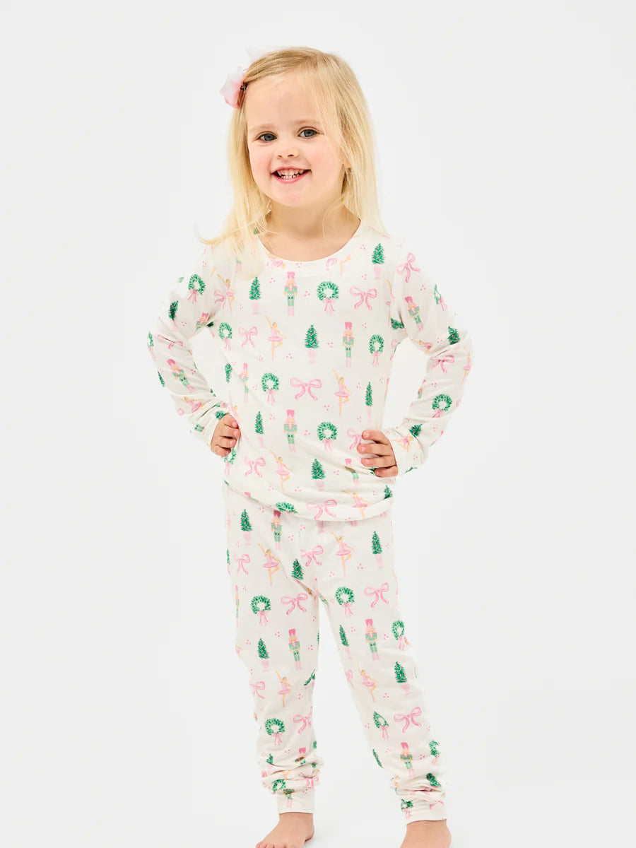 Mary Square Toddler Pajama Set in Sugar Plum Dreams