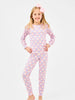 Mary Square Kids Pajama Set in Santa Baby Bows