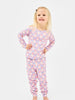 Mary Square Toddler Pajama Set in Santa Baby Bows