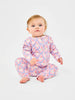 Mary Square Baby Pajama Onesie in Santa Baby Bows