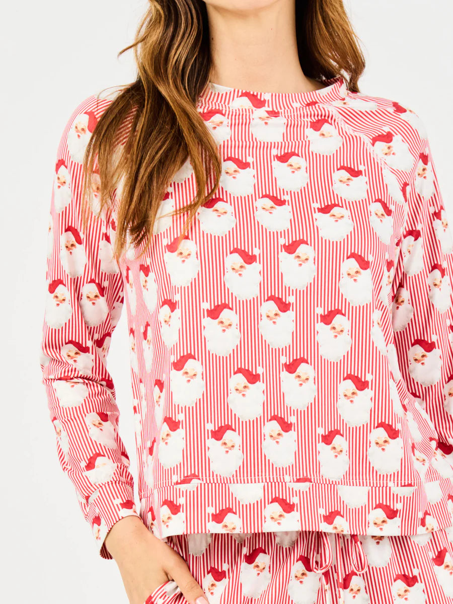 Mary Square Women's Annie Pants Set in Santa Baby Red