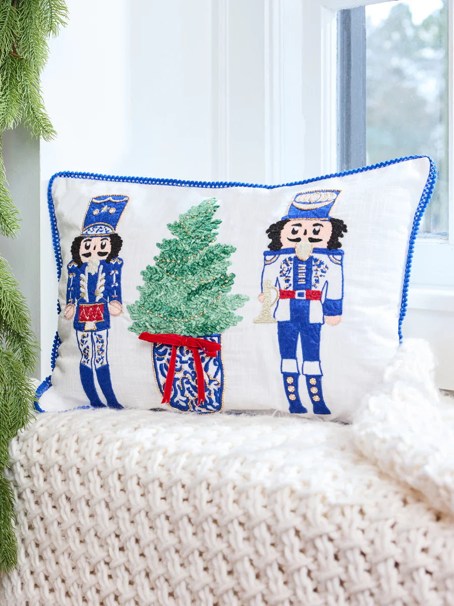 Mary Square Lumbar Pillow in Merry Marchers