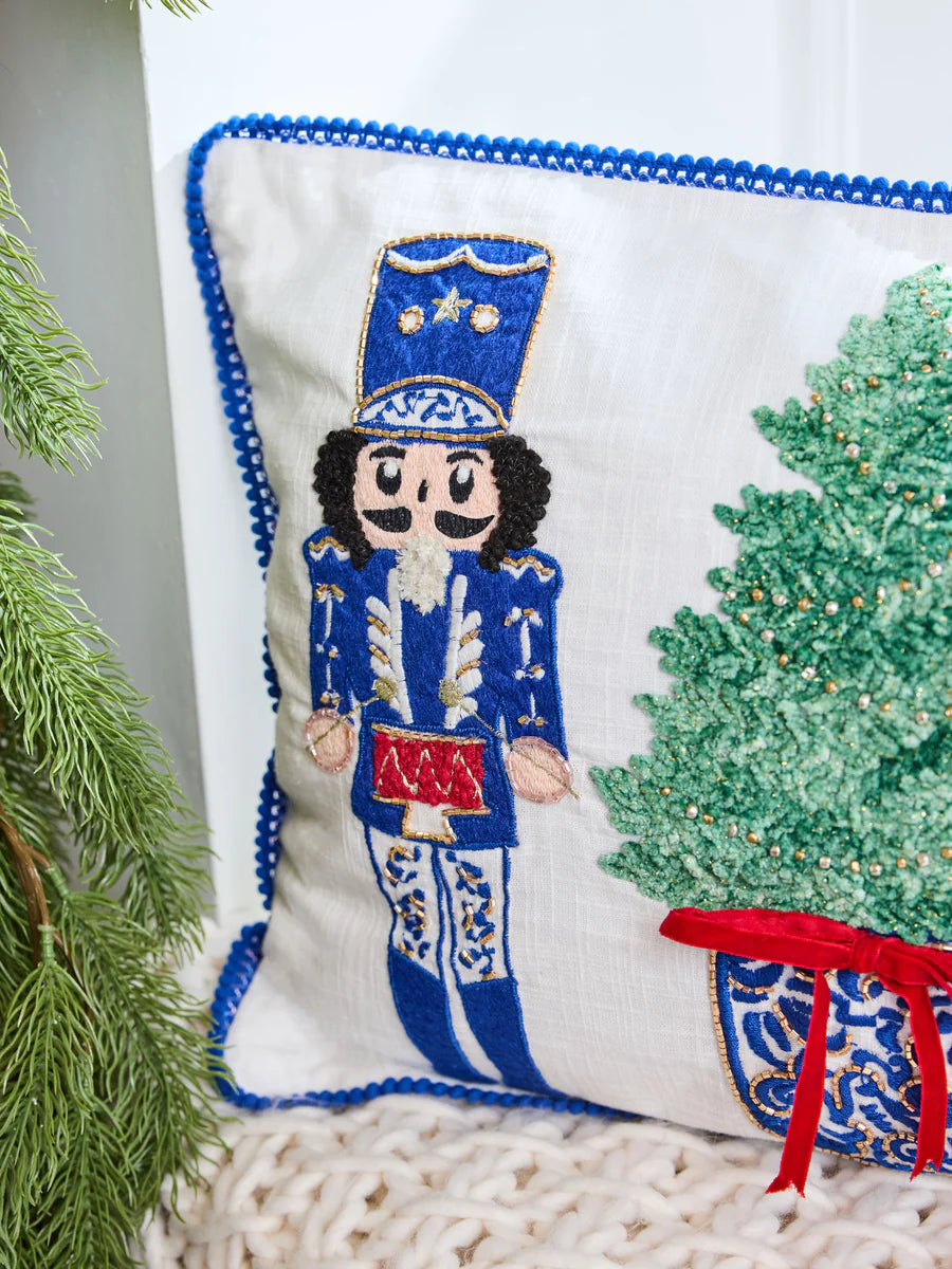 Mary Square Lumbar Pillow in Merry Marchers