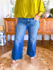 Lana Mid Rise Wide Cropped Jeans