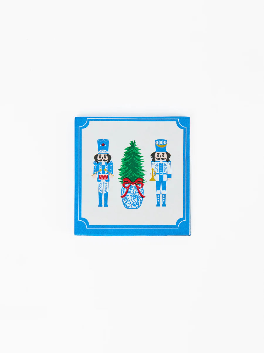 Mary Square Cocktail Napkins in Merry Marchers