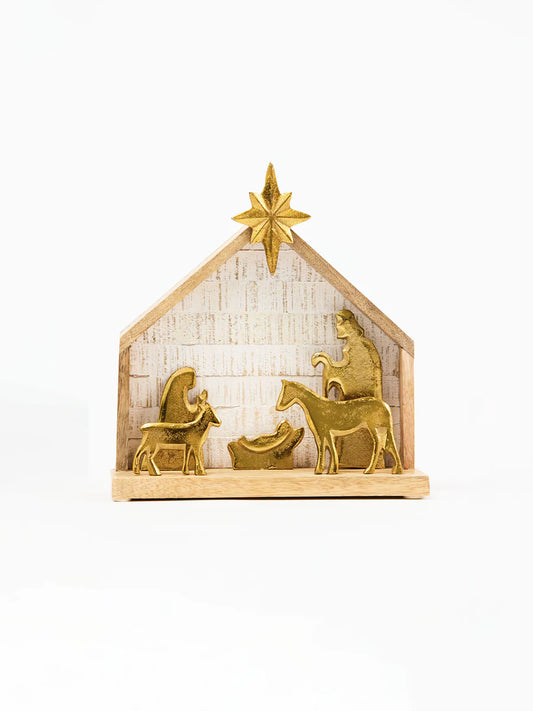 Mary Square Nativity Scene