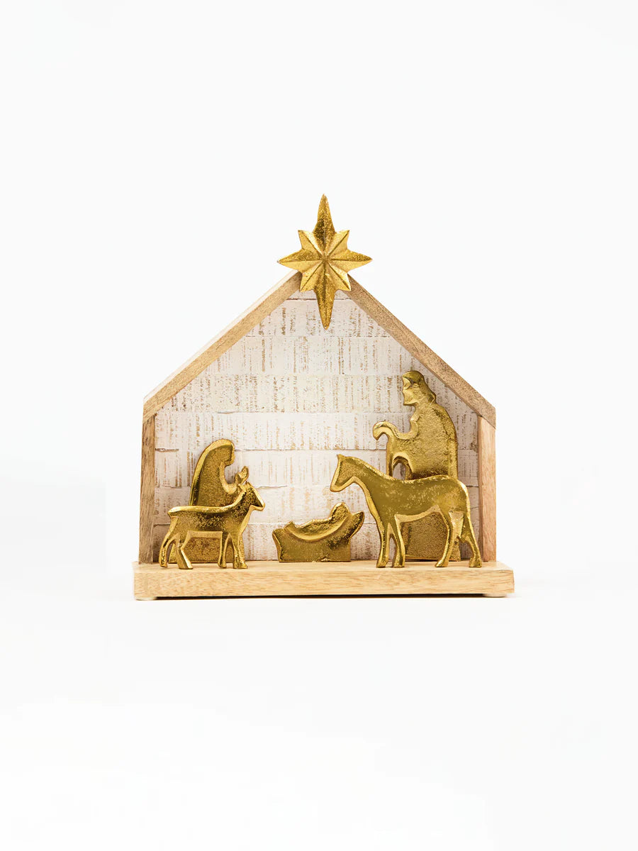 Mary Square Nativity Scene