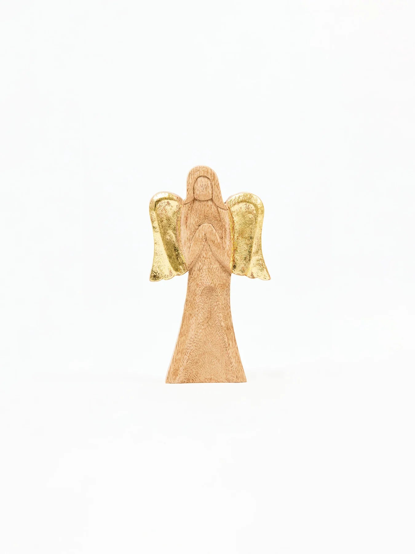 Mary Square Small Wood Angel