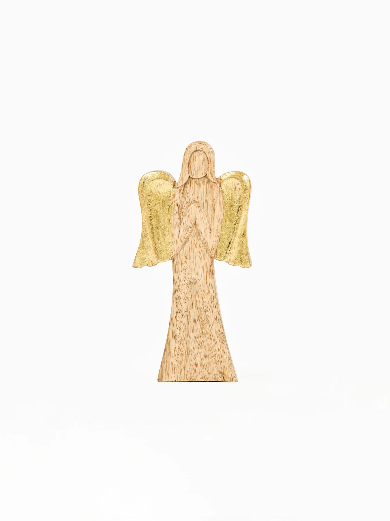 Mary Square Large Wood Angel