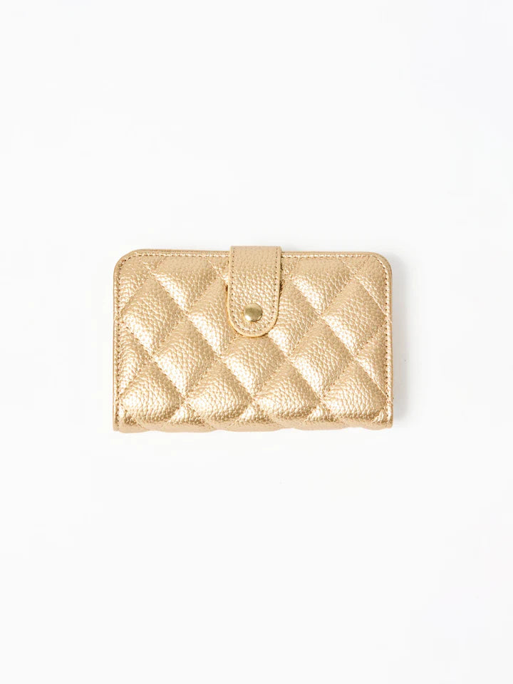 Essential Quilted Wallet | Champagne