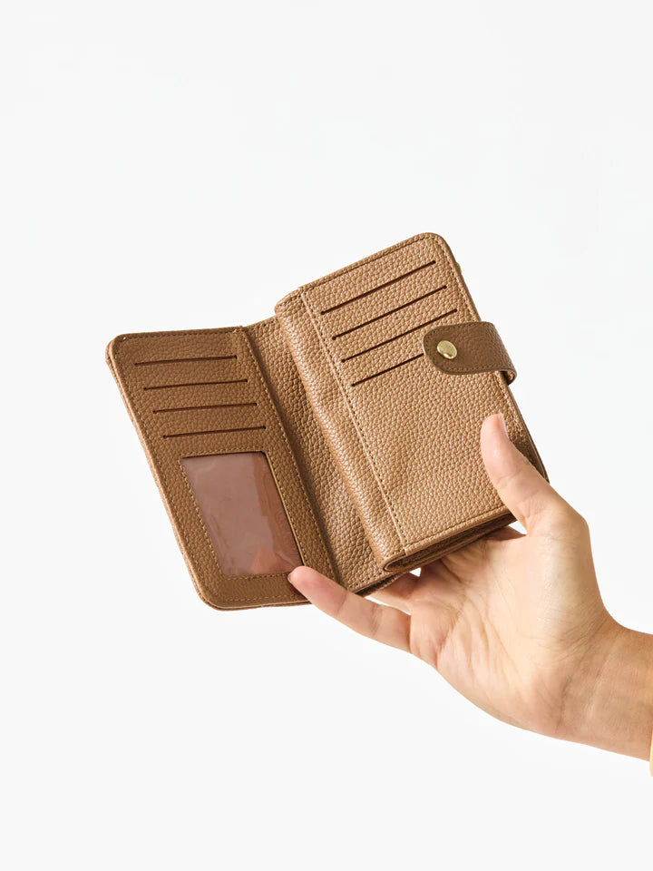 Essential Quilted Wallet | Camel