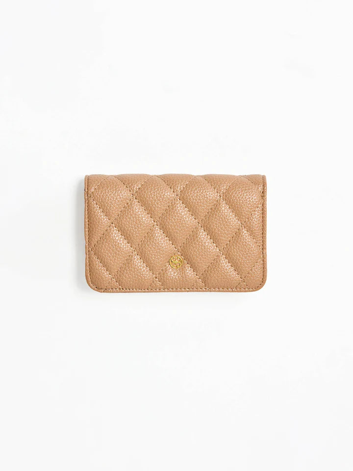Essential Quilted Wallet | Camel