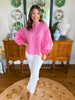 Pixie Stripe Bubble Sleeve Top