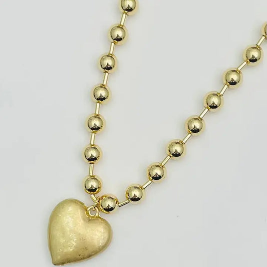 Valentine Heart-N-Ball Necklace