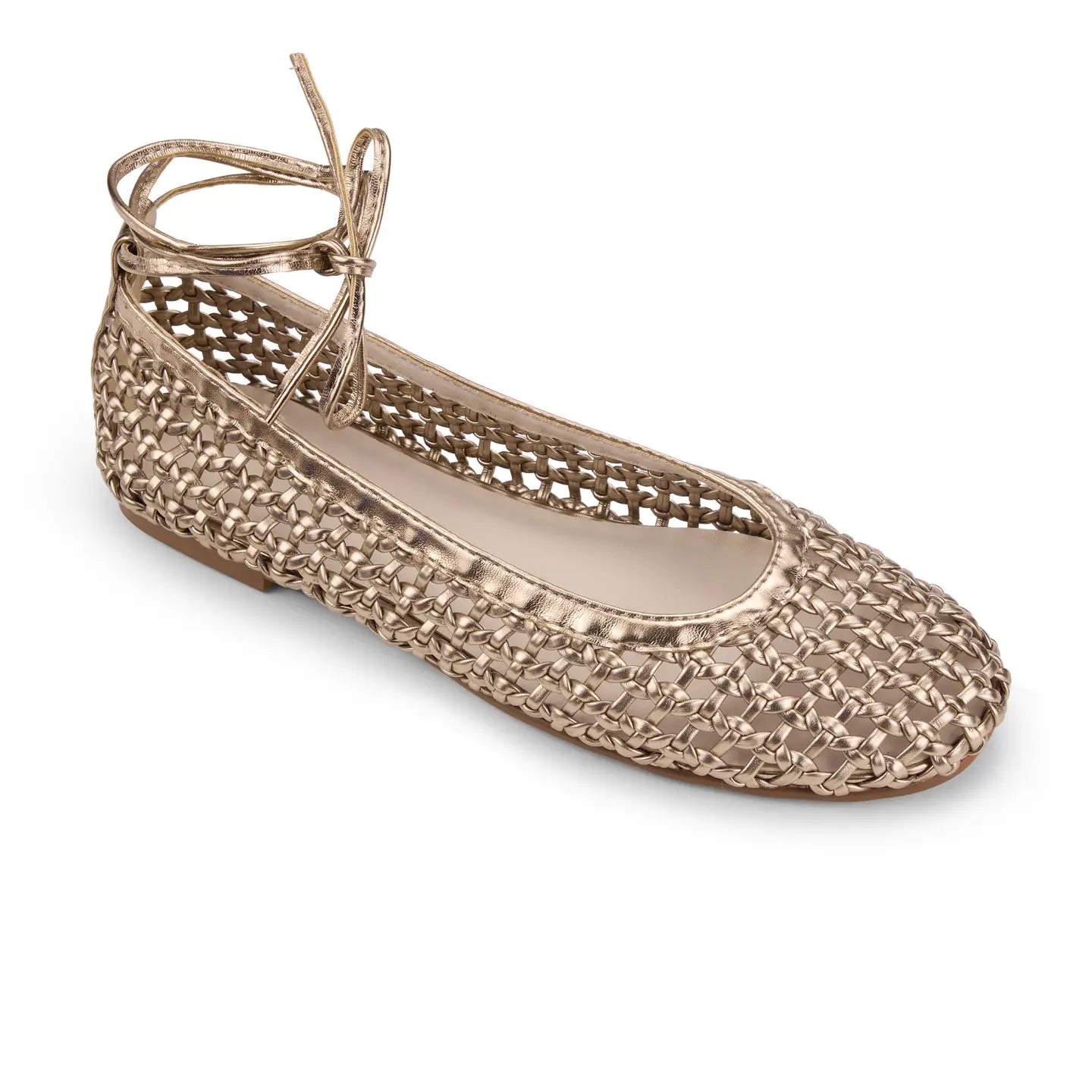 Sadie Ballet Flats in Gold