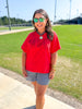 Stewart Simmons | MVP Rhinestone Tee in Red