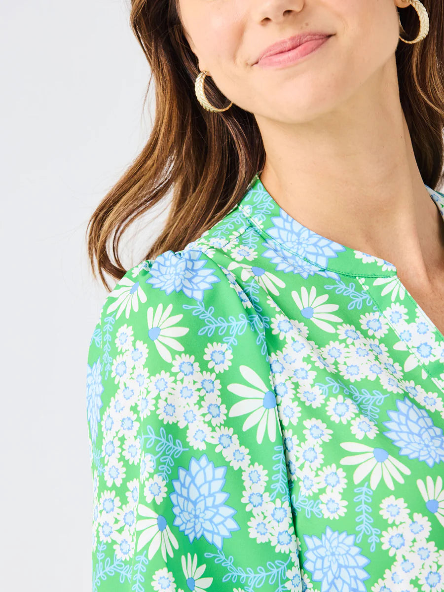 Mary Square | Cameron Dress in Daisy Chain Green
