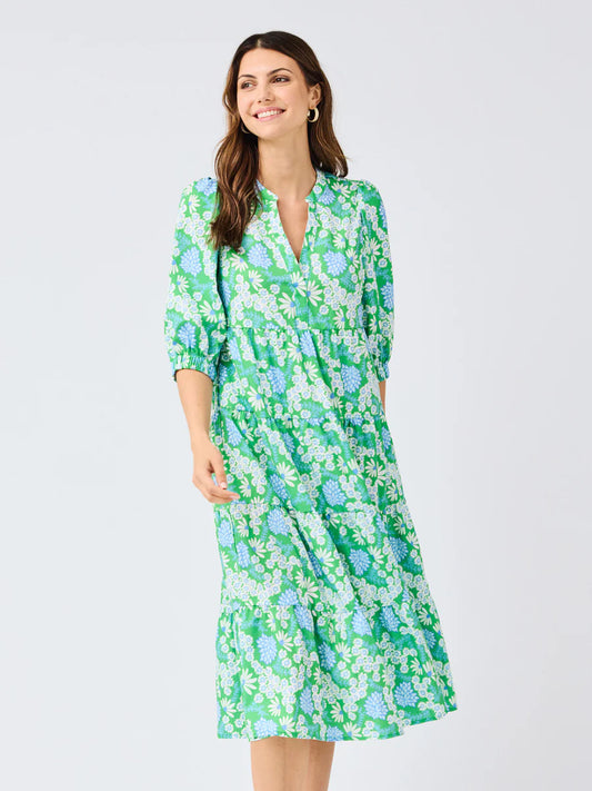 Mary Square | Cameron Dress in Daisy Chain Green