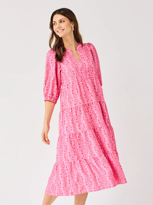 Mary Square | Cameron Dress in Heirloom Vine Pink
