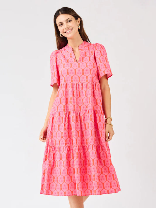 Mary Square | Ivy Dress in Rosette Charm Pink