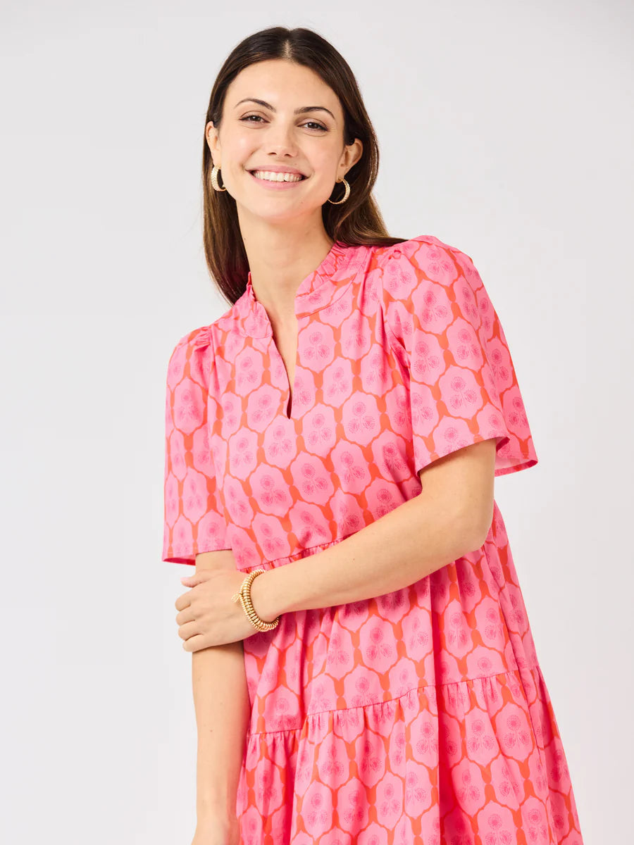 Mary Square | Ivy Dress in Rosette Charm Pink