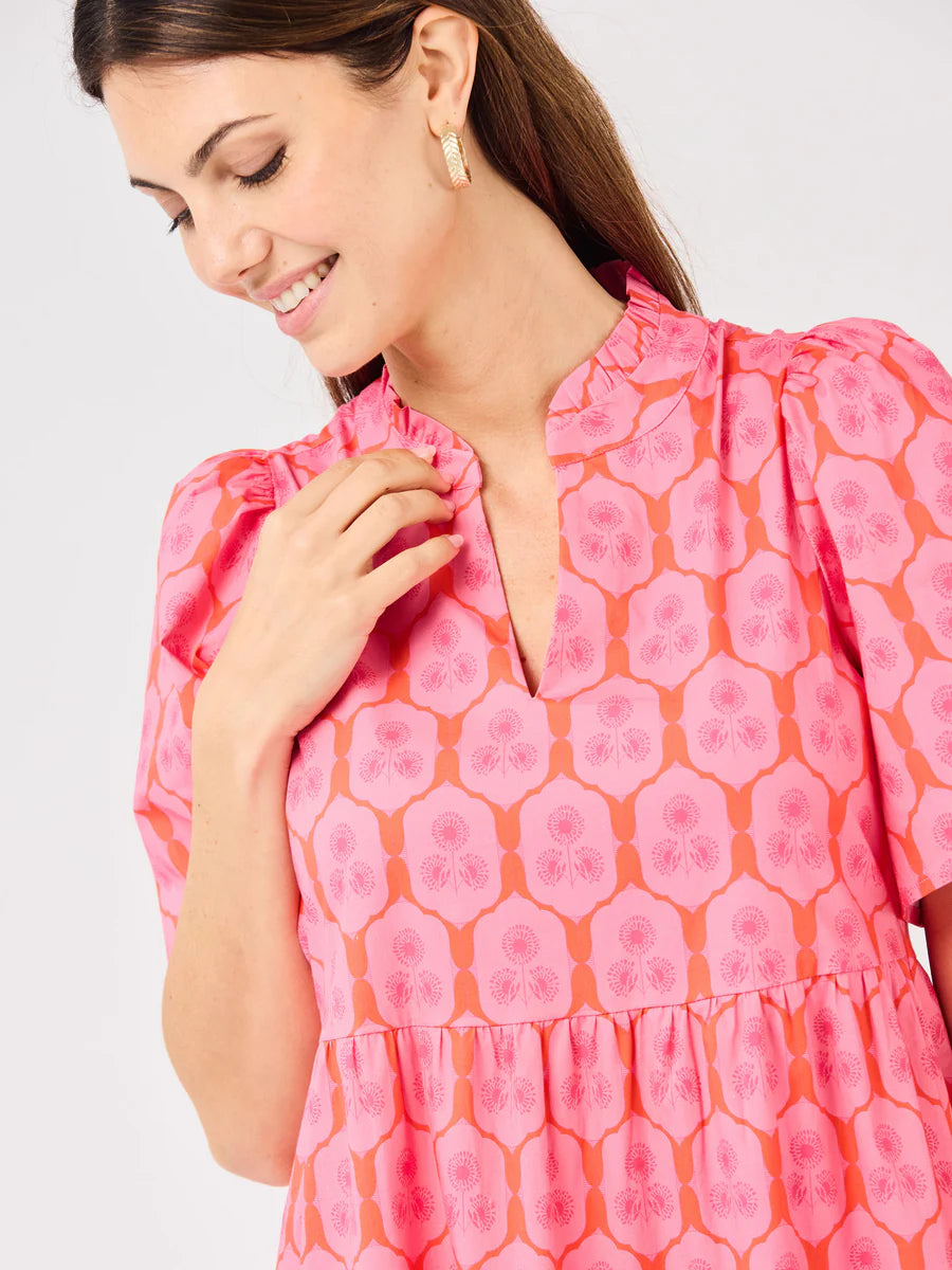Mary Square | Ivy Dress in Rosette Charm Pink