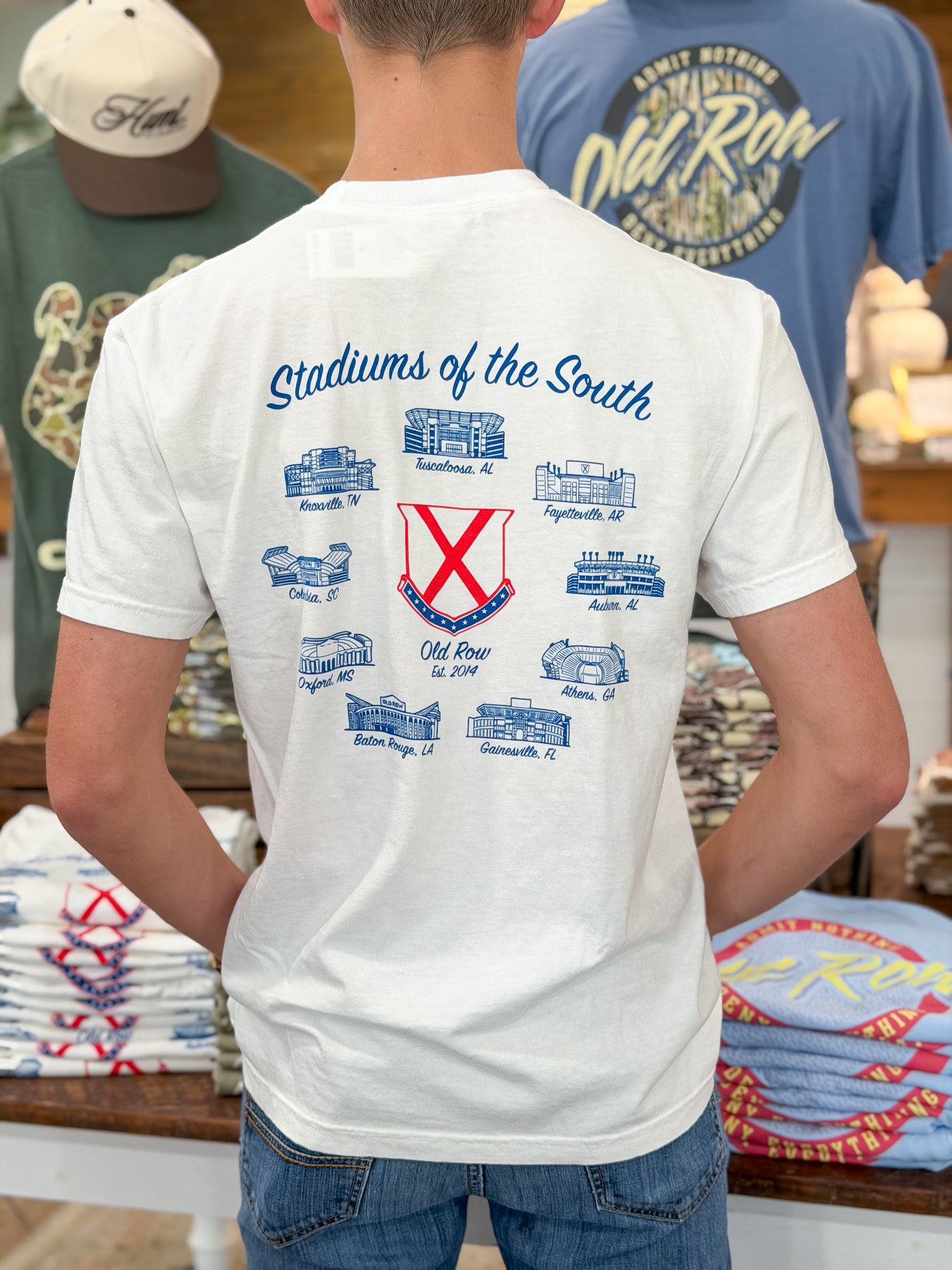 Old Row | Stadiums of the South T-Shirt in White