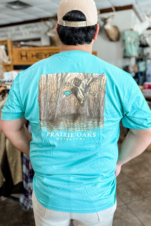 Prairie Oaks Greenhead Landing Tee in Seafoam