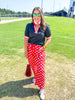 Mary Square | Tricia Top in Black & Red