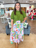 Karlie Artist Floral Frame Smock Tier Maxi Skirt
