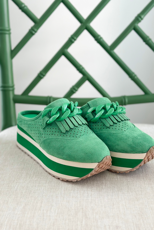 Wherever You Go Platform Loafer in Green