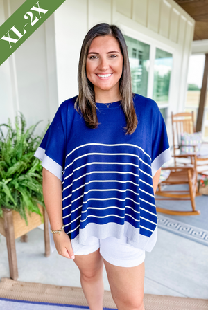 Curvy Better with You Stripe Top