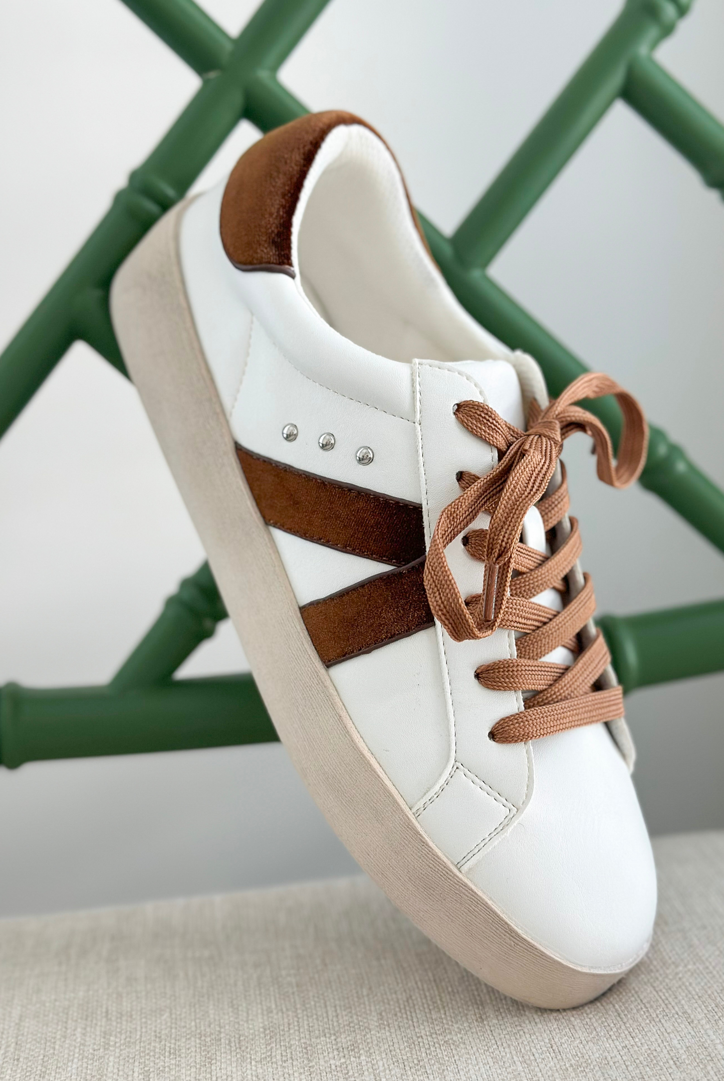 No Chaser Sneaker in Cinnamon Velvet