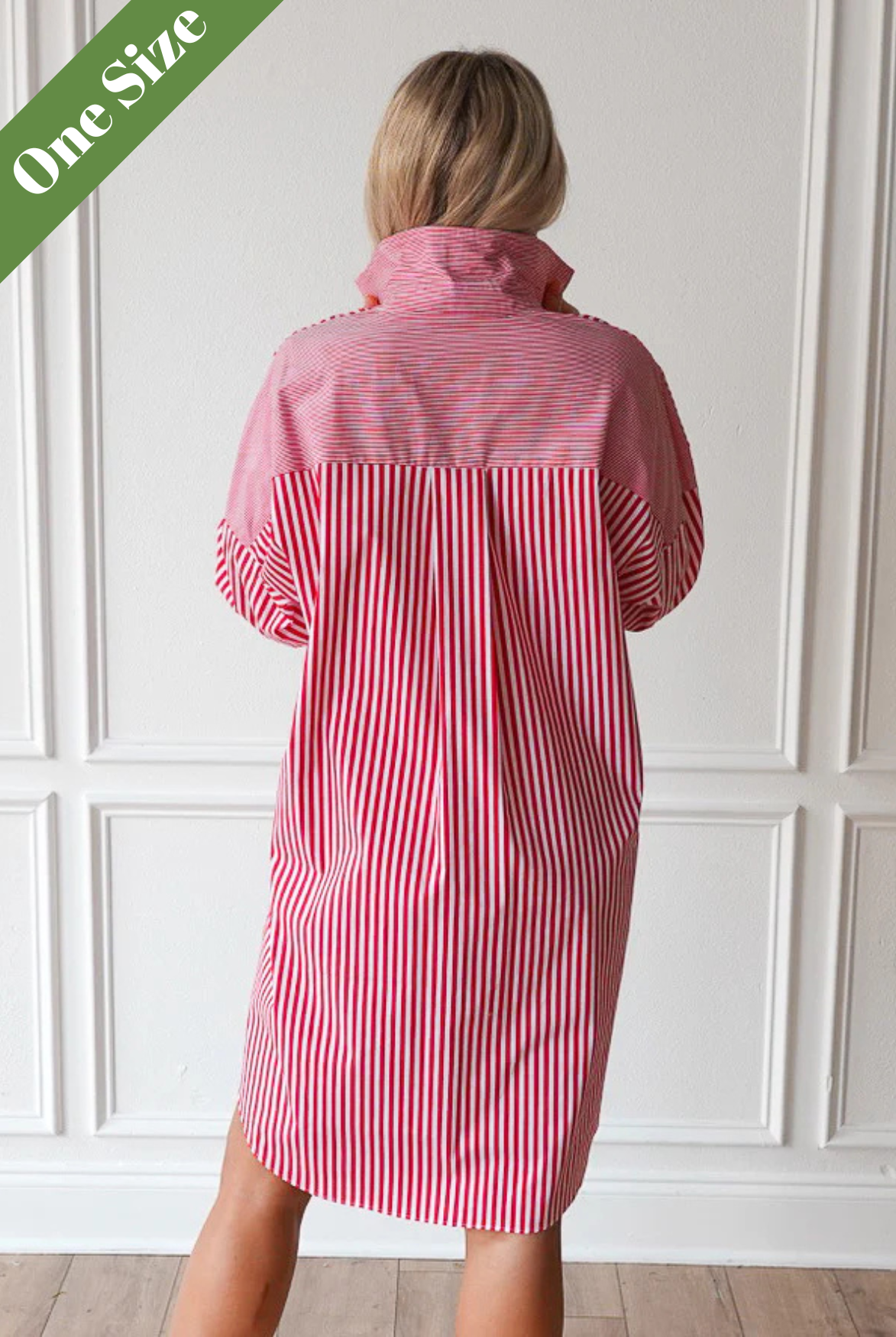 Caryn Lawn Frances Dress Red Stripe