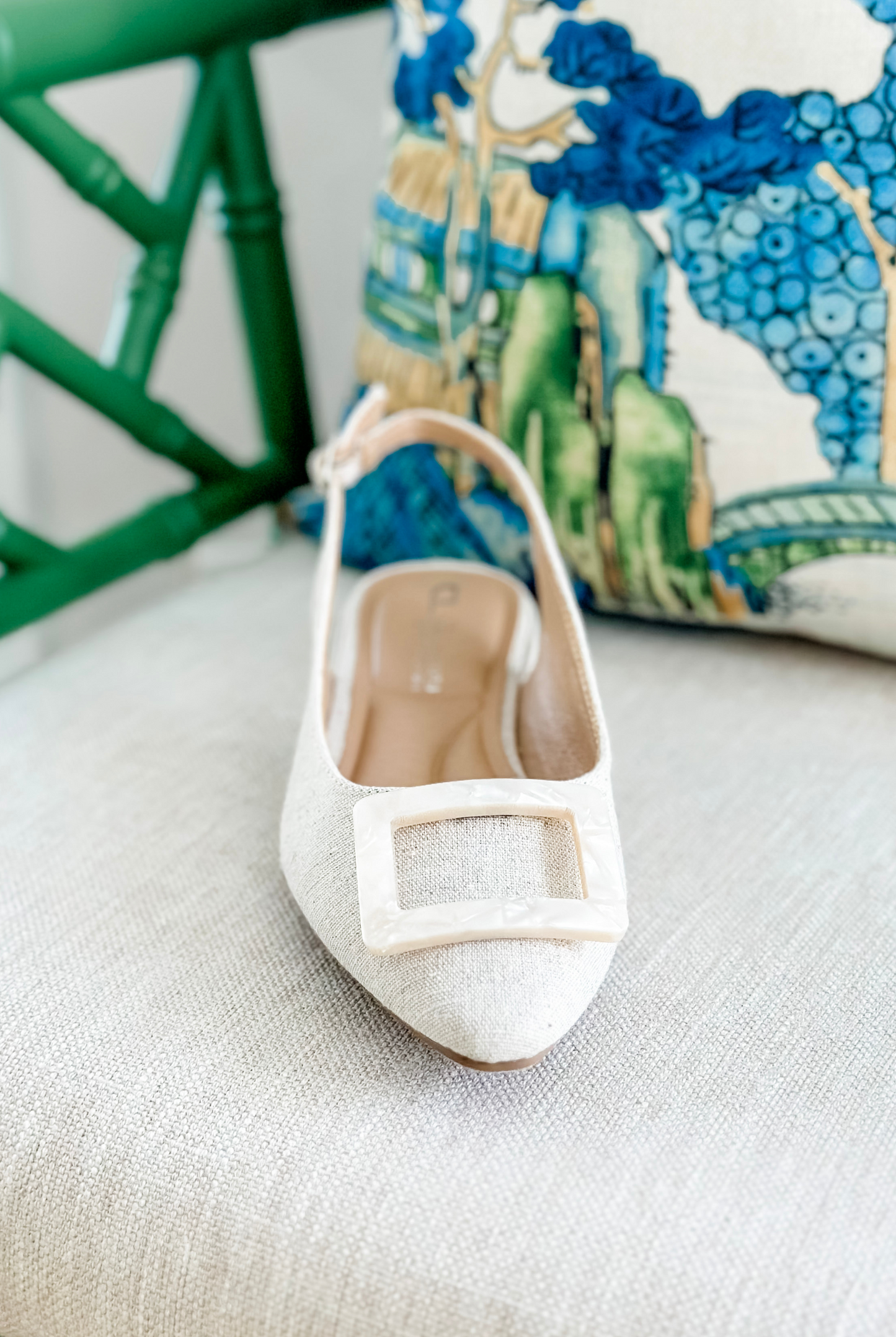 Sweetie Slingback Sandal in Linen