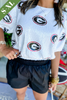 UGA Sequin Repeater Crop Top