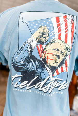 Fieldstone Trump Fight Tee in Blue