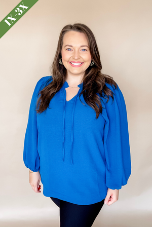 Curvy Autumn Affair Bubble Sleeve Top