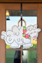 Floral Lamb Door Hanger