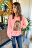 Queen of Sparkles Peach Big Turkey Sweatshirt