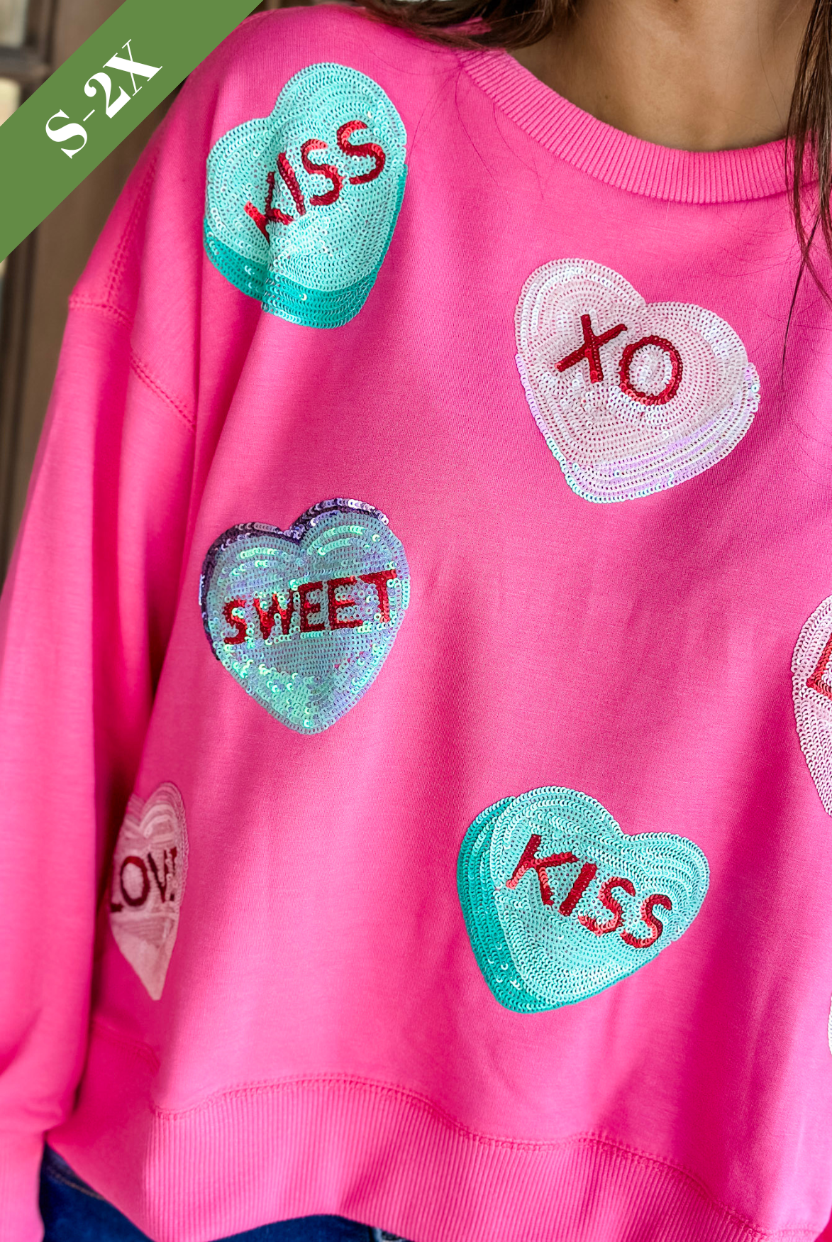 Millie Candy Hearts Sweatshirt