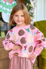 Queen of Sparkles Kids Light Pink Milk & Cookies Sweatshirt