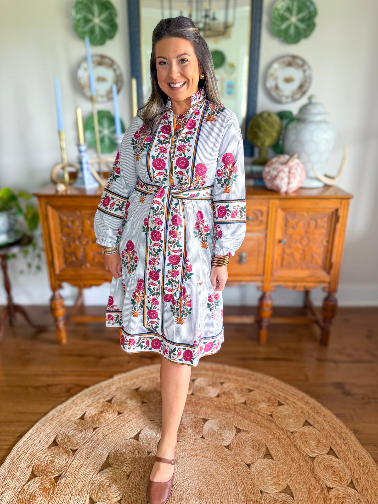 Heart of Grace | Caroline Midi Dress in Eldermere Stripe