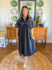 Desert Bloom Maxi Dress in Black