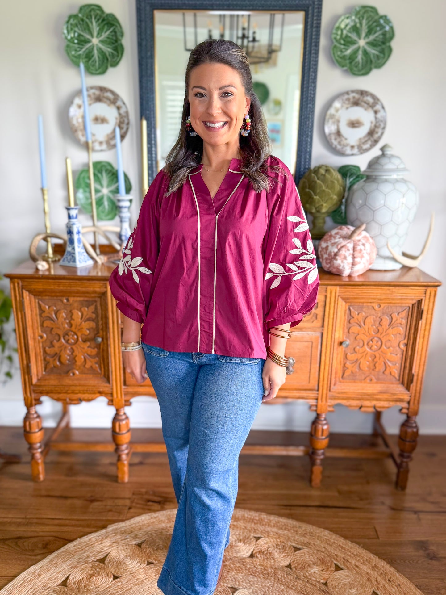 Burgundy Vine Blouse