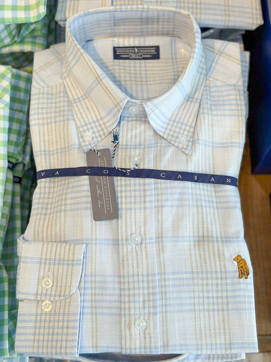 Southern Casanova | Cotton Button Down in Pierhouse Check